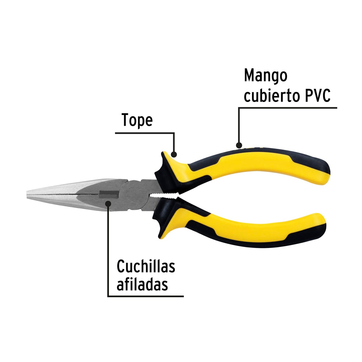 Pinza de punta y corte 6' mango Comfort Grip, Pretul PPC-6PX 22670 MM0