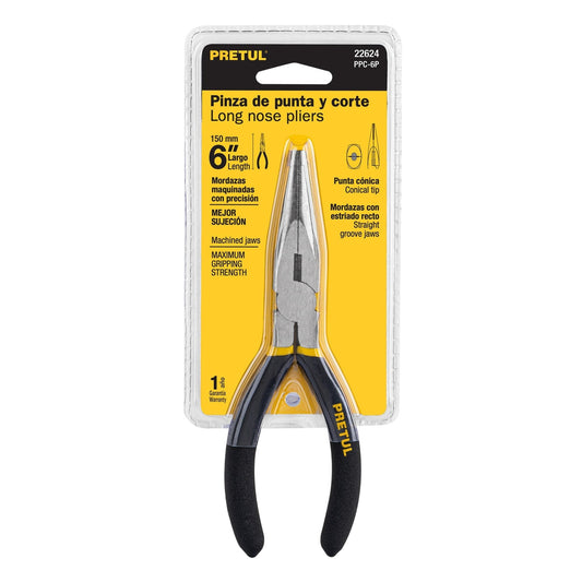 Pinza de punta y corte 6' mango de PVC, Pretul PPC-6P 22624 MM0