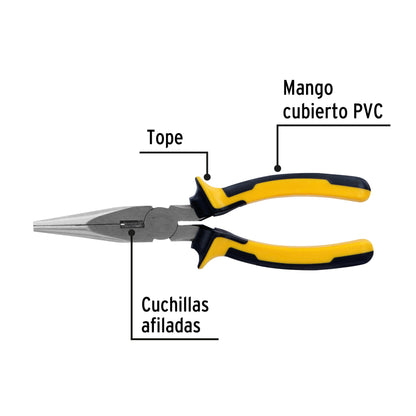 Pinza de punta y corte 7' mango Comfort Grip, Pretul PPC-7PX 22677 MM0