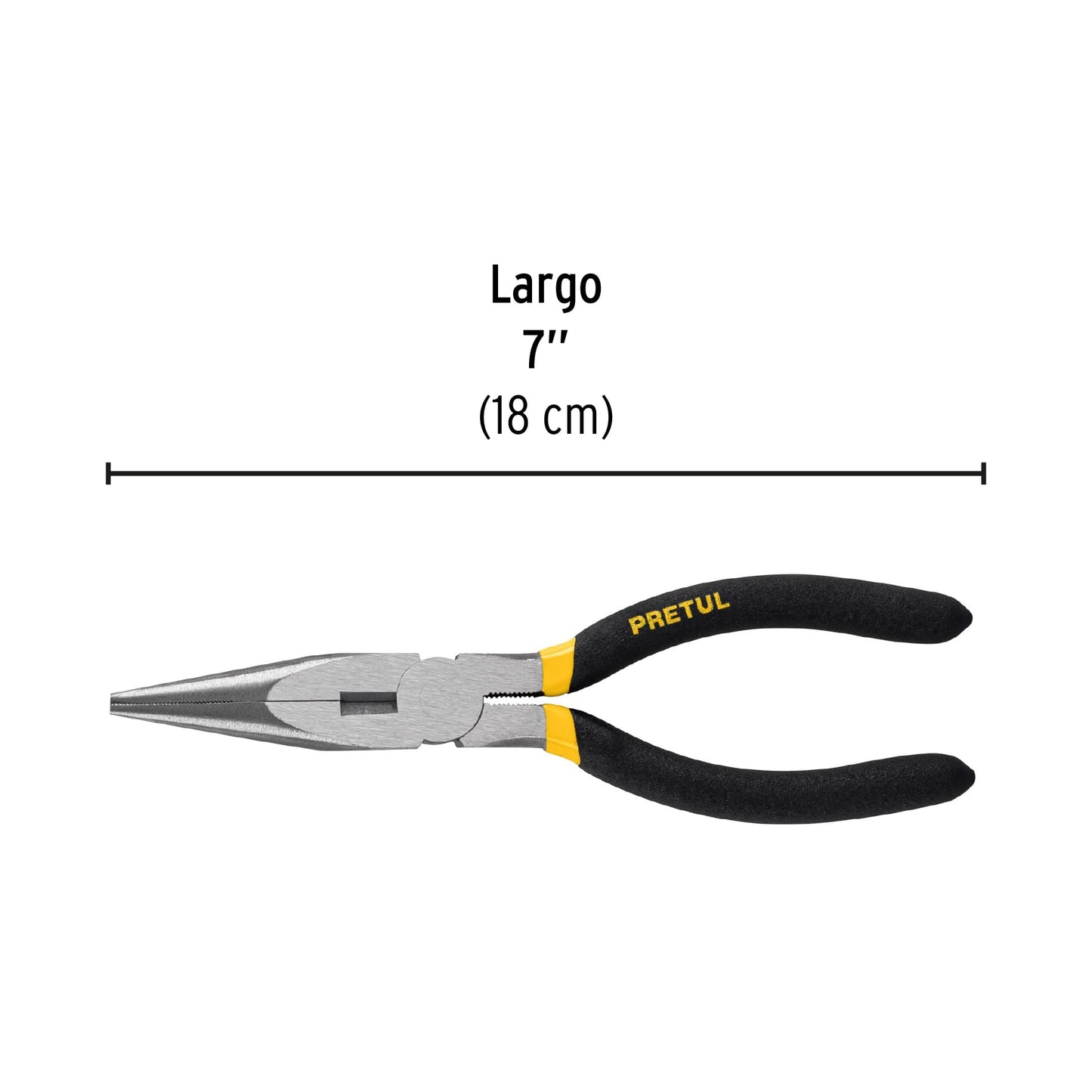 Pinza de punta y corte 7' mango de PVC, Pretul PPC-7P 22625 MM0