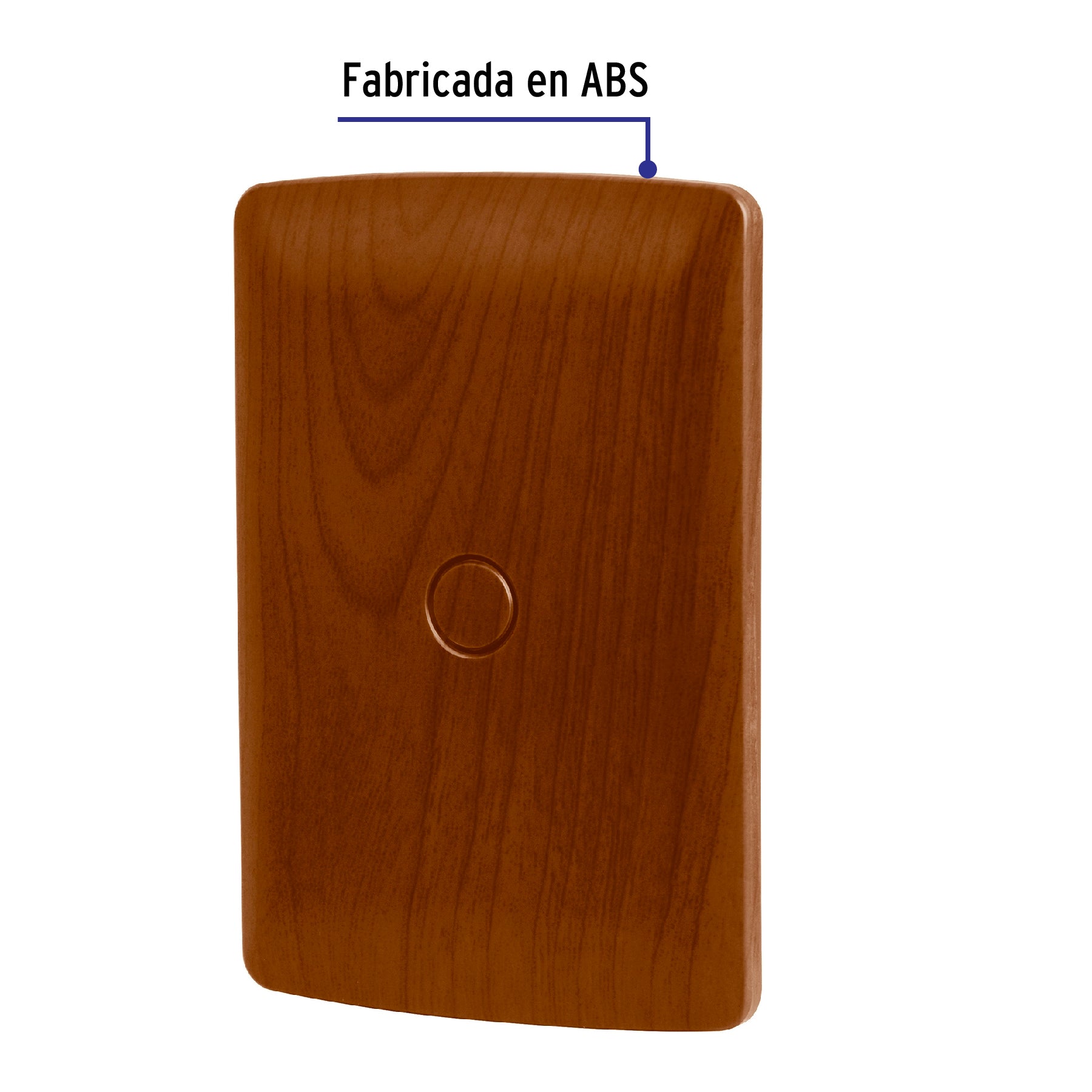 Placa ciega de ABS, línea Italiana, acabado madera, Volteck PPC-IM 46395 MM00