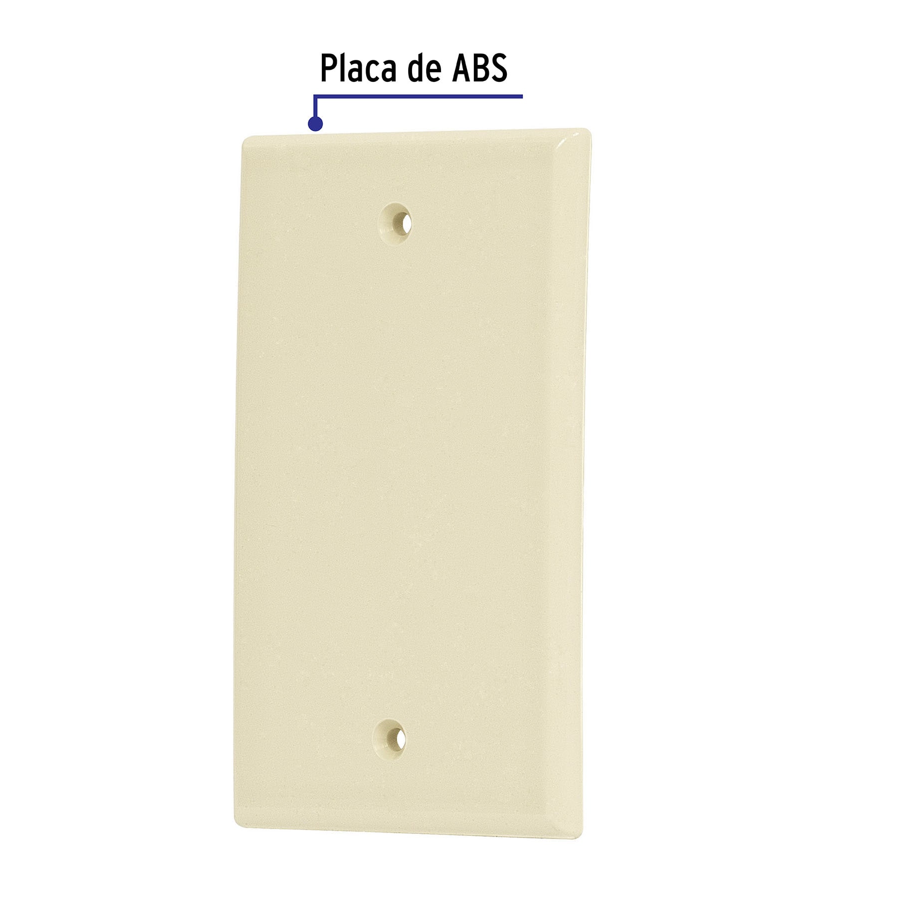 Placa de ABS ciega, Standard, marfil, Volteck PPCI-S 46400 MM00