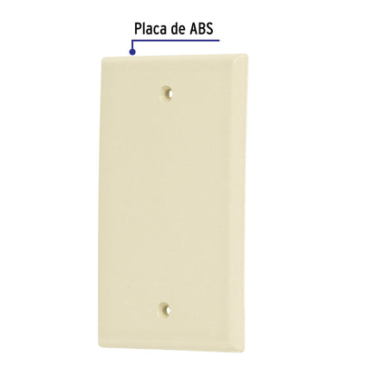 Placa de ABS ciega, Standard, marfil, Volteck PPCI-S 46400 MM00