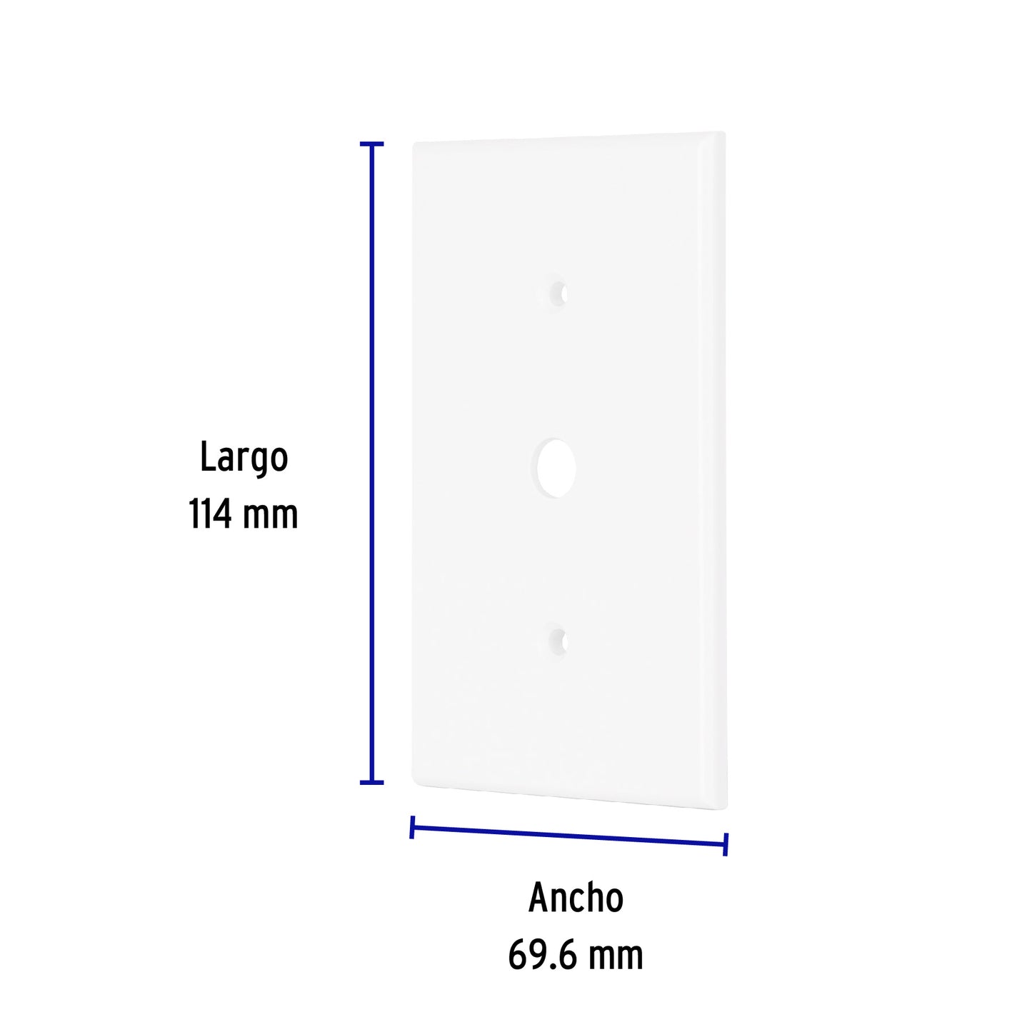 Placa de ABS para atenuador, Standard, blanco, Volteck PPDI-SB 49712 MM00