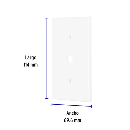 Placa de ABS para atenuador, Standard, blanco, Volteck PPDI-SB 49712 MM00