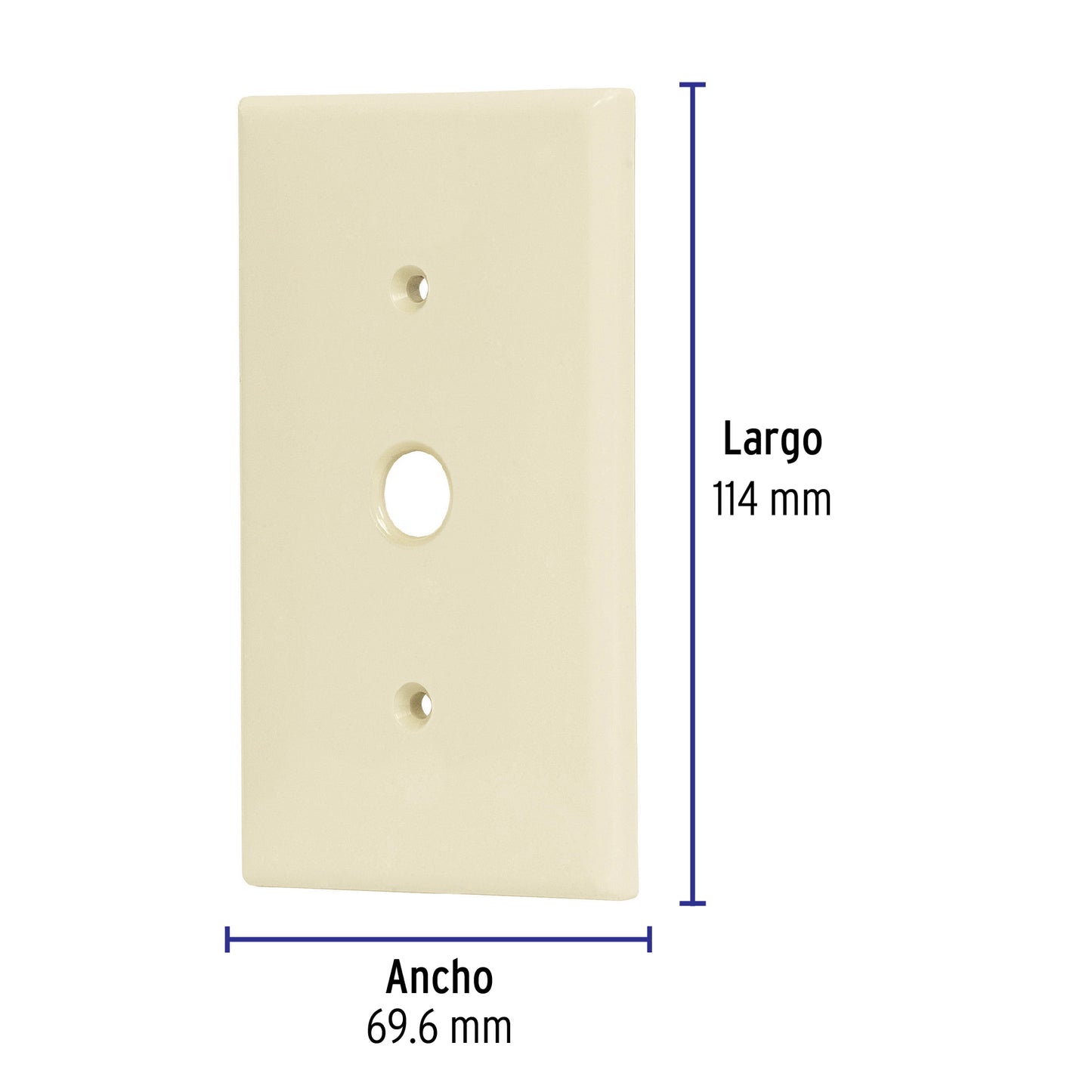 Placa de ABS para atenuador, Standard, marfil, Volteck PPDI-S 48170 MM00