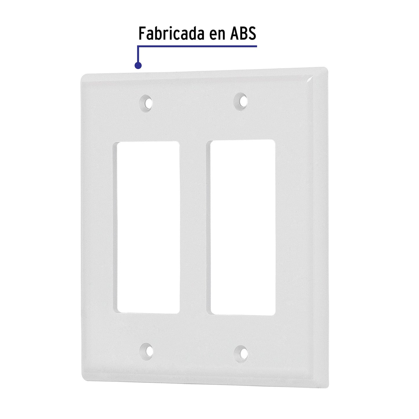 Placa 2 ventanas, de policarbonato, línea Classic, Volteck PPDO-CL 46419 MM00