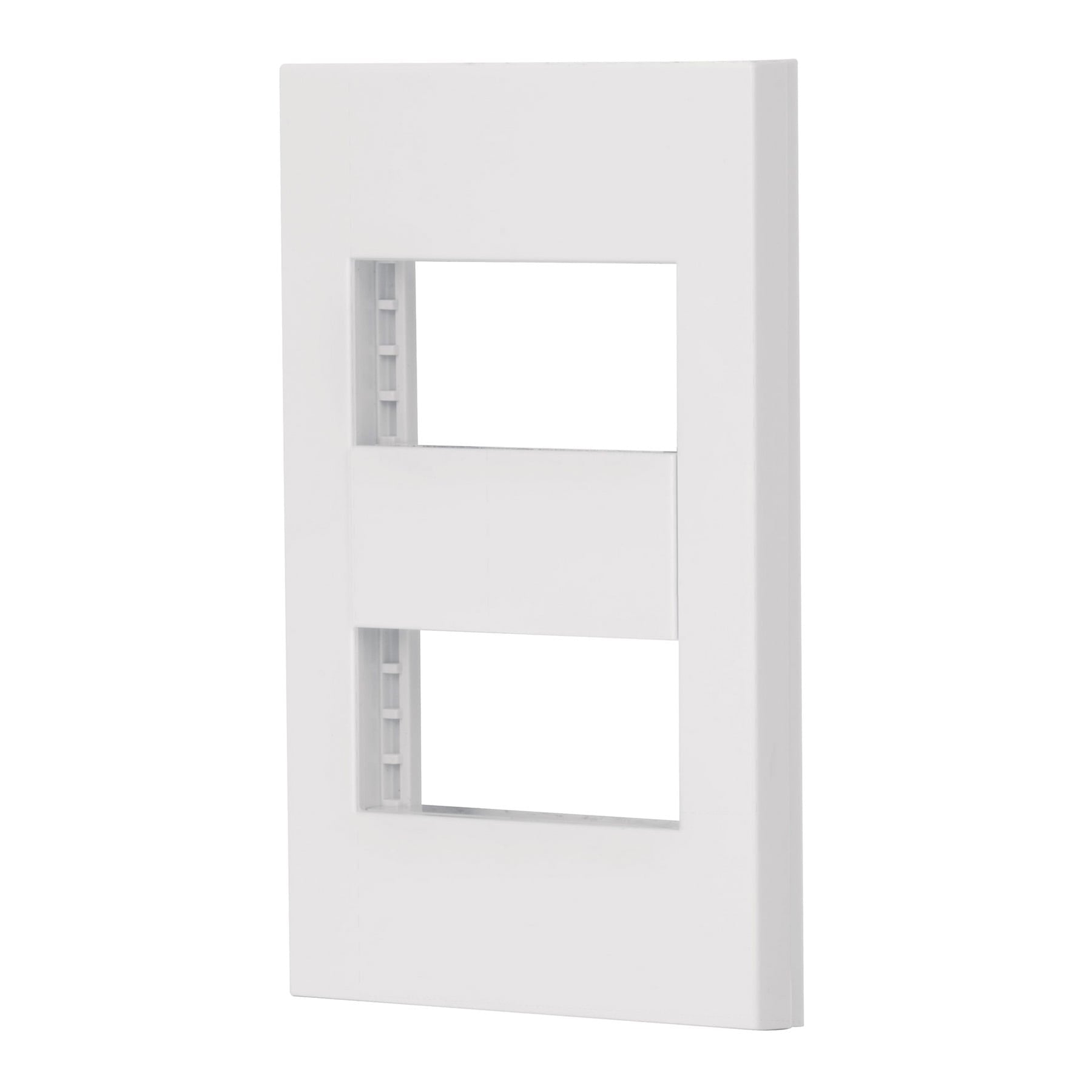 Placa 2 ventanas, 1 módulo, línea Española, color blanco PPDO-EB 47063 MM00