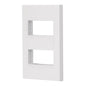 Placa 2 ventanas, 1 módulo, línea Española, color blanco PPDO-EB 47063 MM00