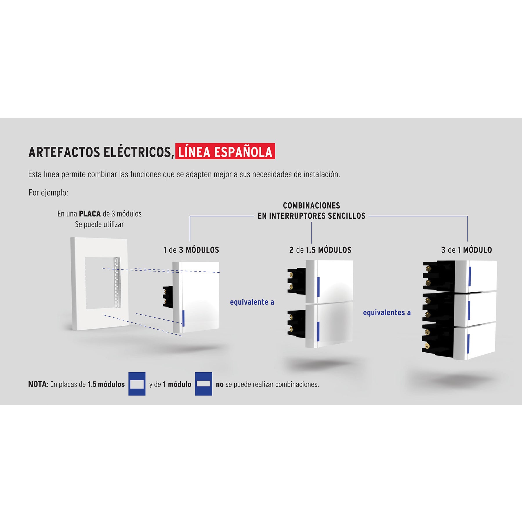 Placa 2 ventanas, 1 módulo, línea Española, color blanco PPDO-EB 47063 MM00