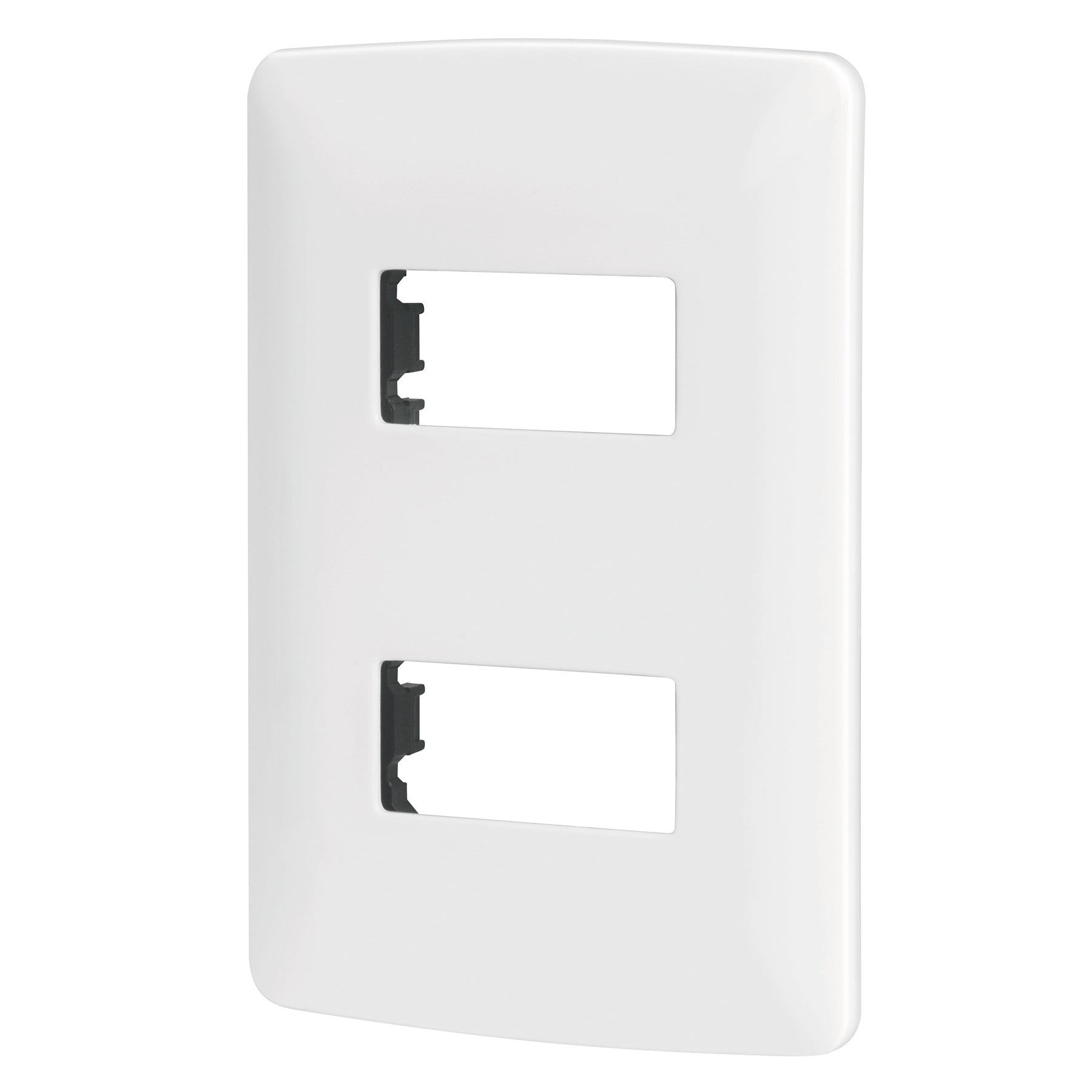 Placa 2 módulos de ABS, línea Italiana, color blanco PPDO-IB 48133 MM00