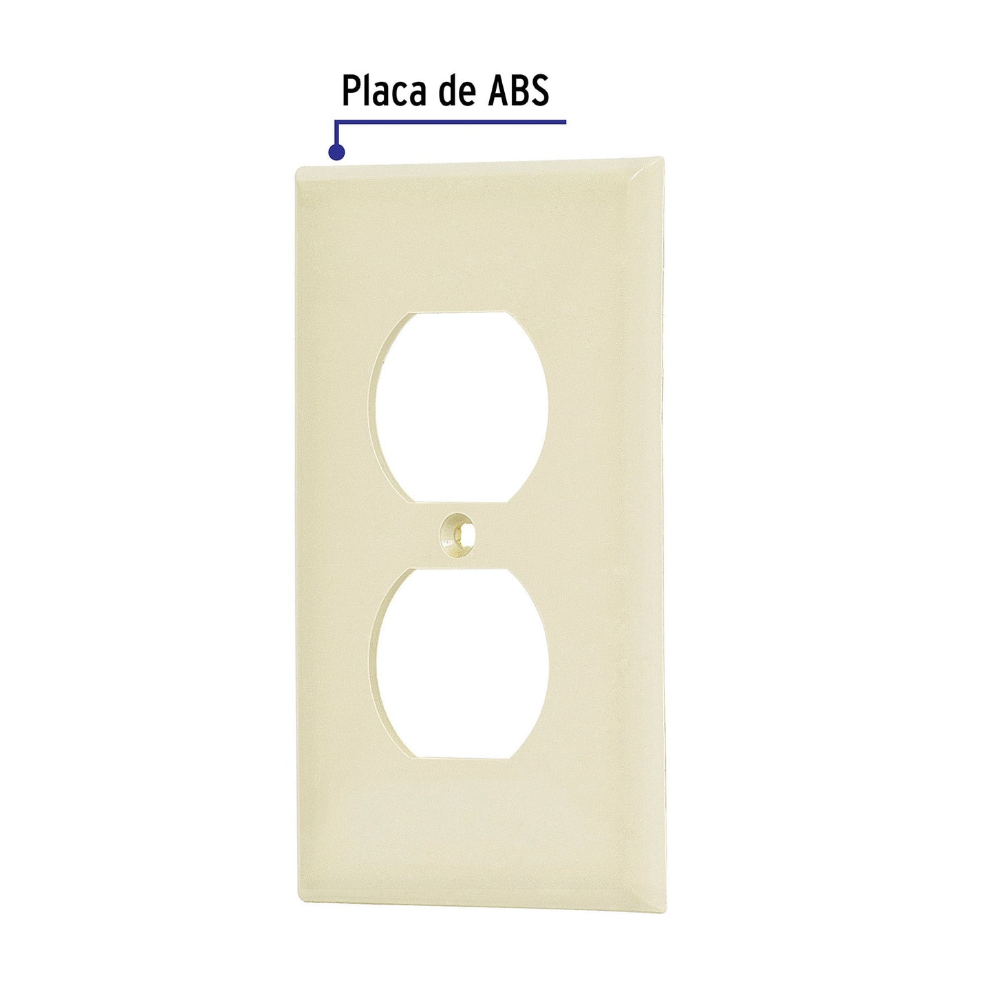 Placa de ABS dúplex, Standard, marfil, Volteck PPDO-S 46406 MM00