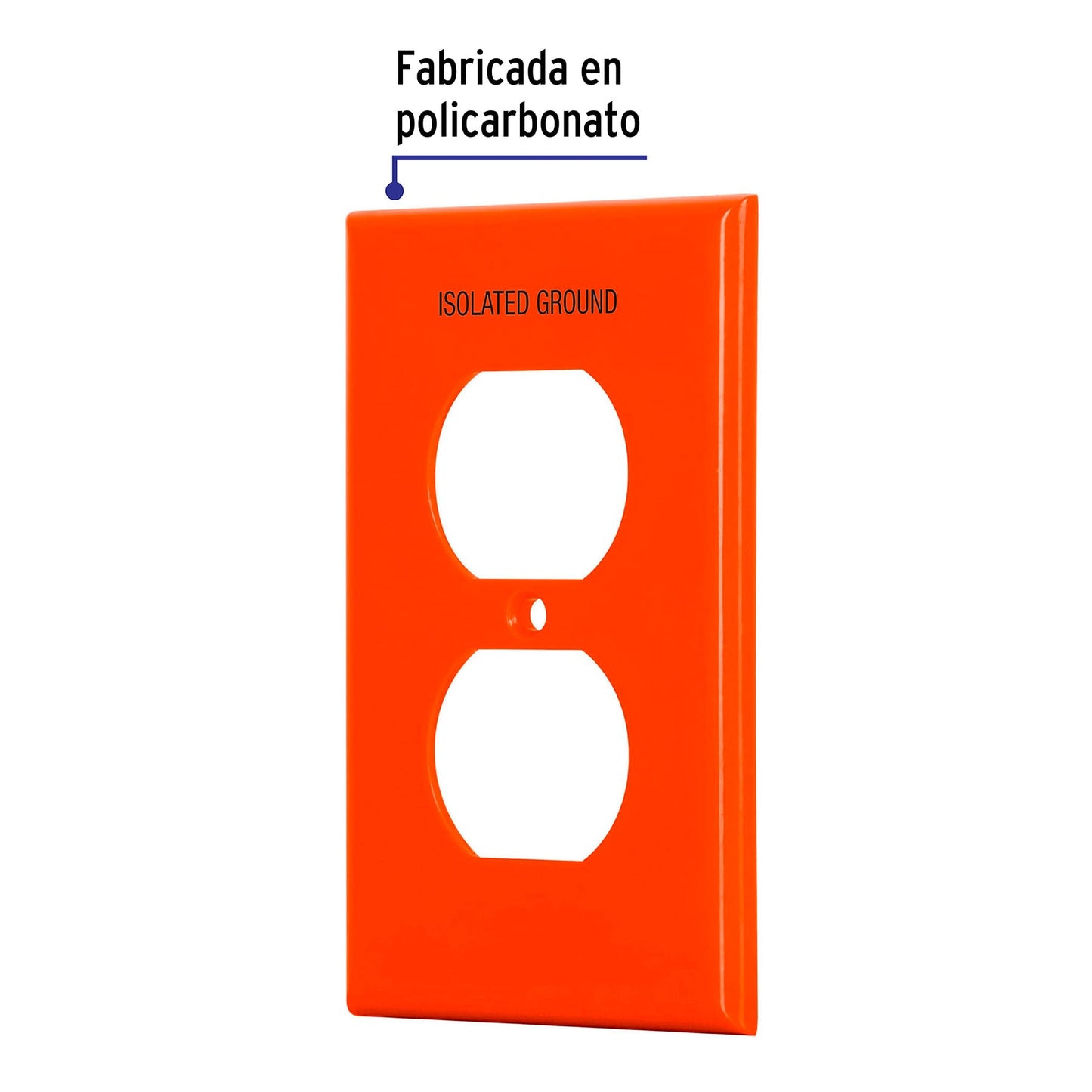 Placa para contacto dúplex tierra aislada, línea estándar PPDO-TAS 46409 MM00