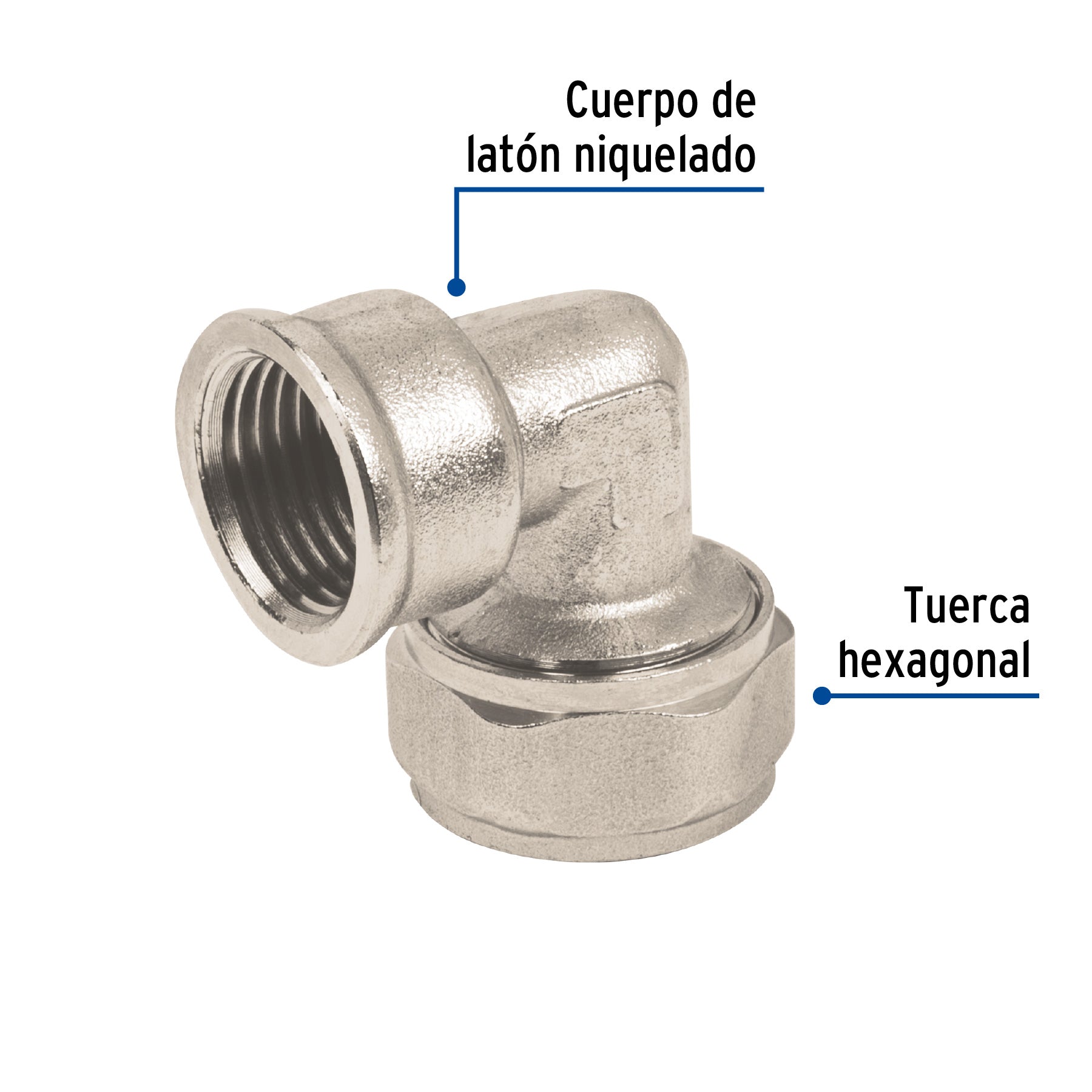 Codo 90° para PEALPE, 1/2', con rosca hembra, Foset PPG-12H 45922 MM00