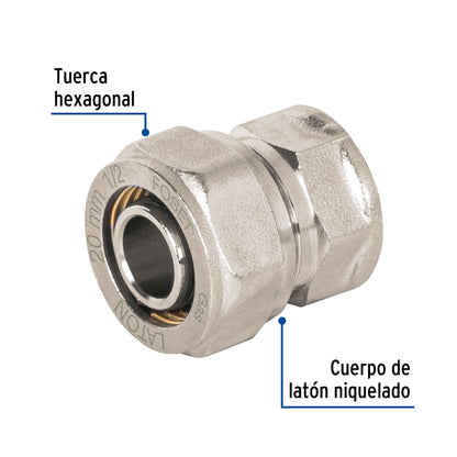 Conector para PEALPE, 1/2', con rosca hembra, Foset PPG-12NH 45933 MM00