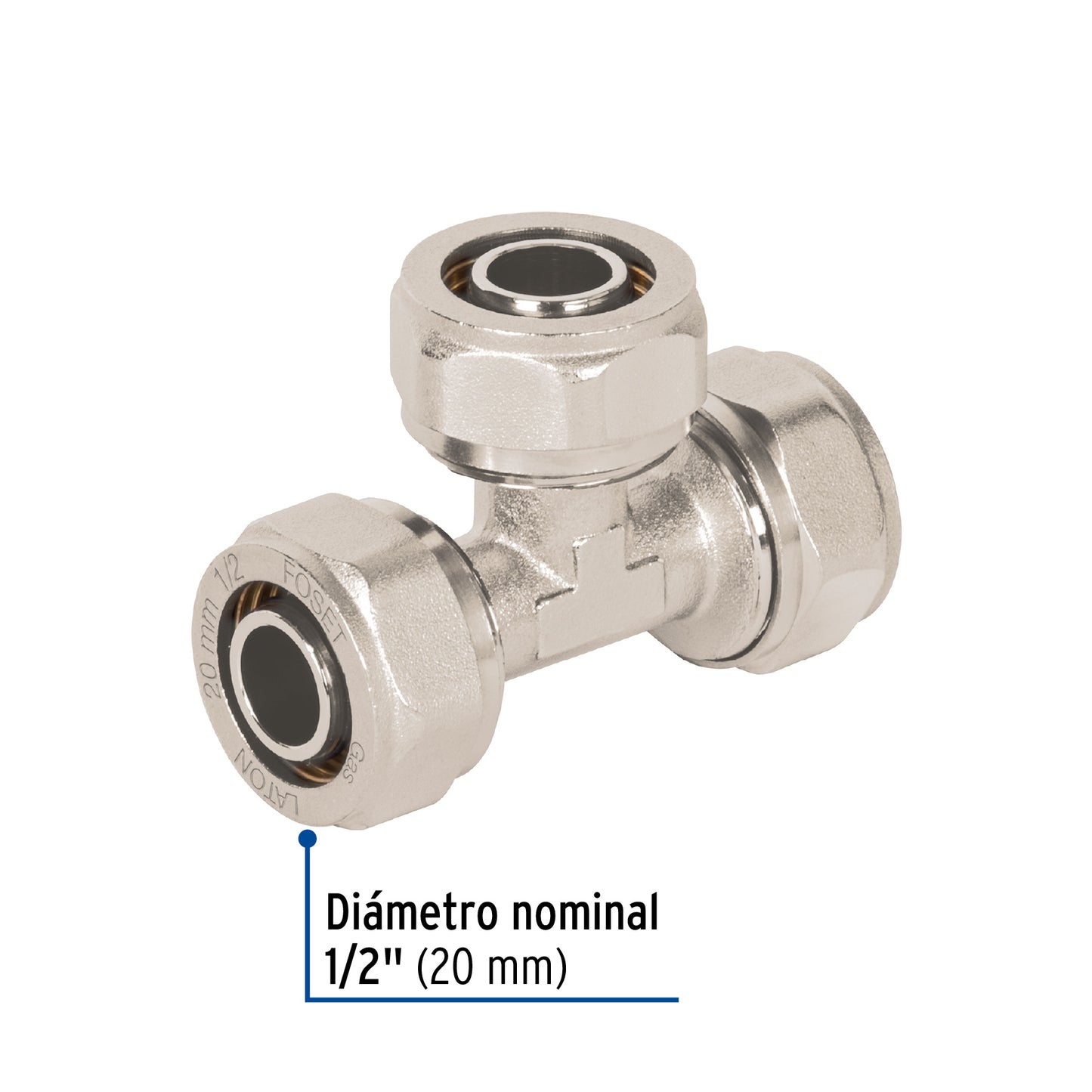 Tee para PEALPE, 1/2', Foset PPG-12T 45928 MM00