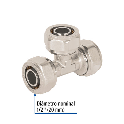 Tee para PEALPE, 1/2', Foset PPG-12T 45928 MM00