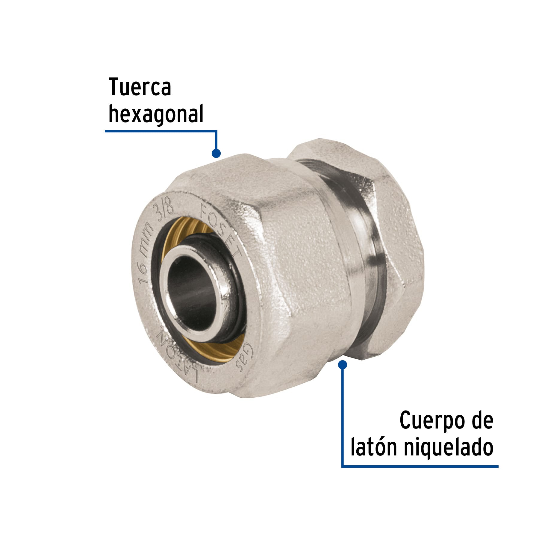 Tapón para PE-AL-PE, 3/8', Foset PPG-38TA 45938 MM00