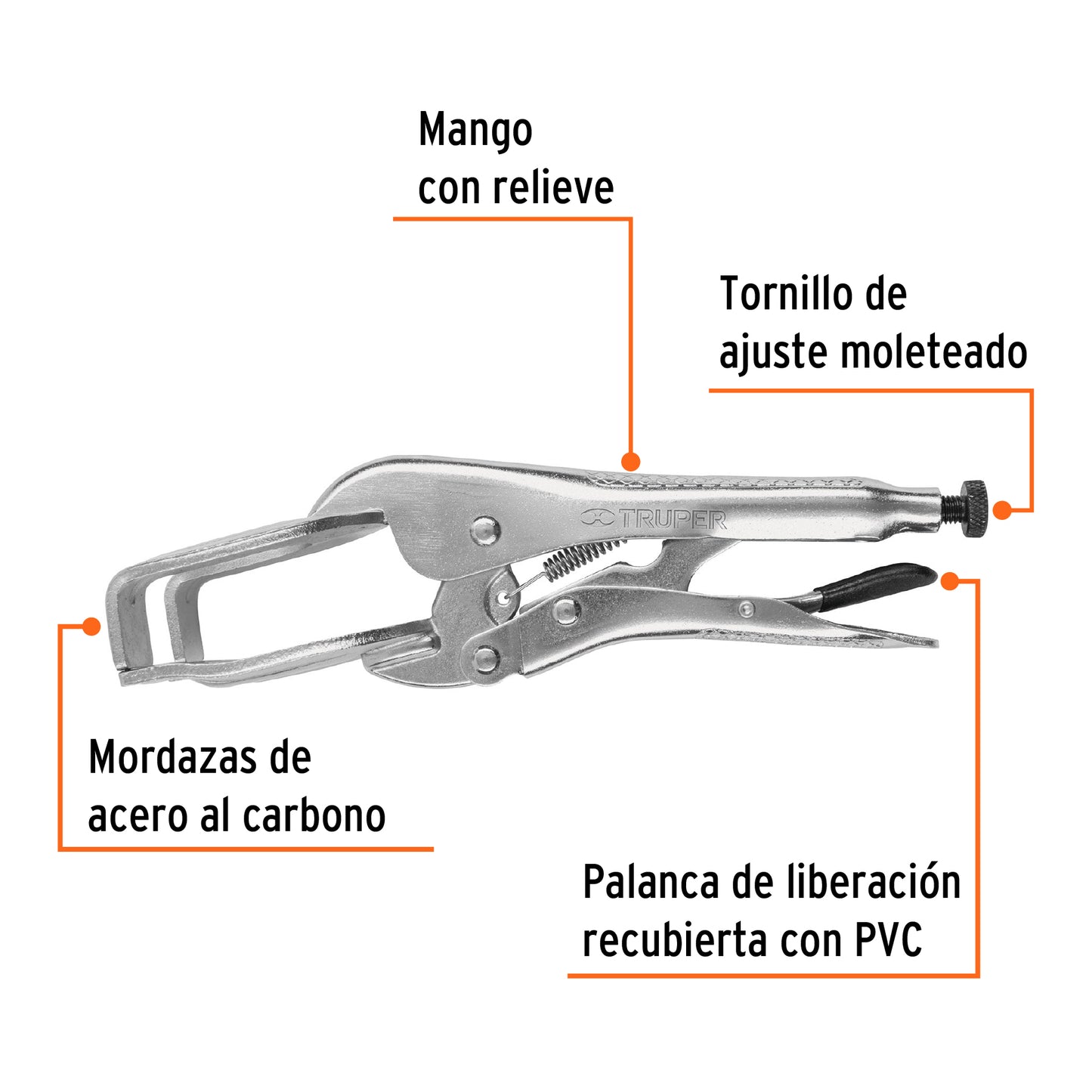 Pinza de presión 9' soldadora, Truper PPS-9R 17426 MM00