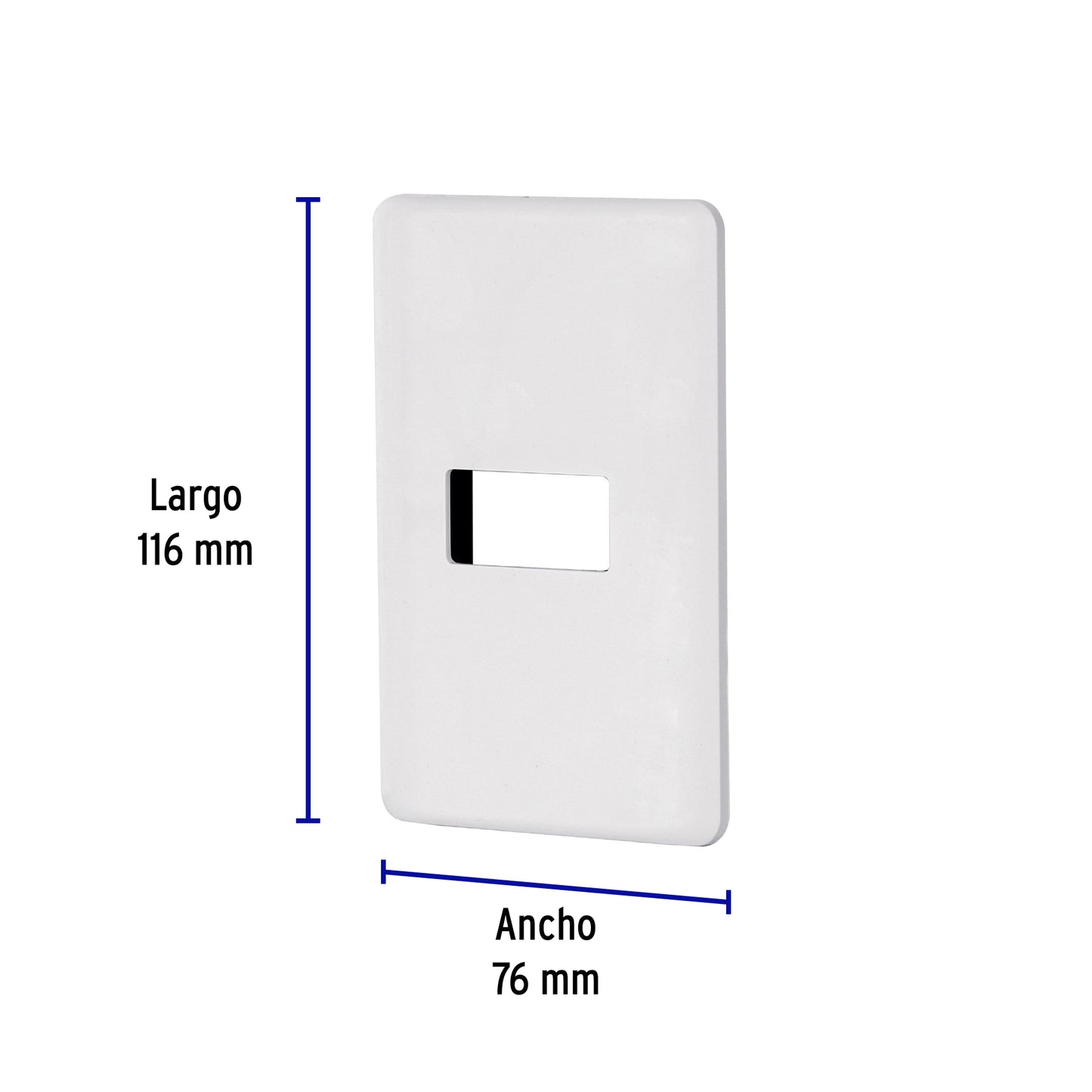 Placa 1 módulo de ABS, blanca, Volteck Basic PPSE-B 27222 MM00