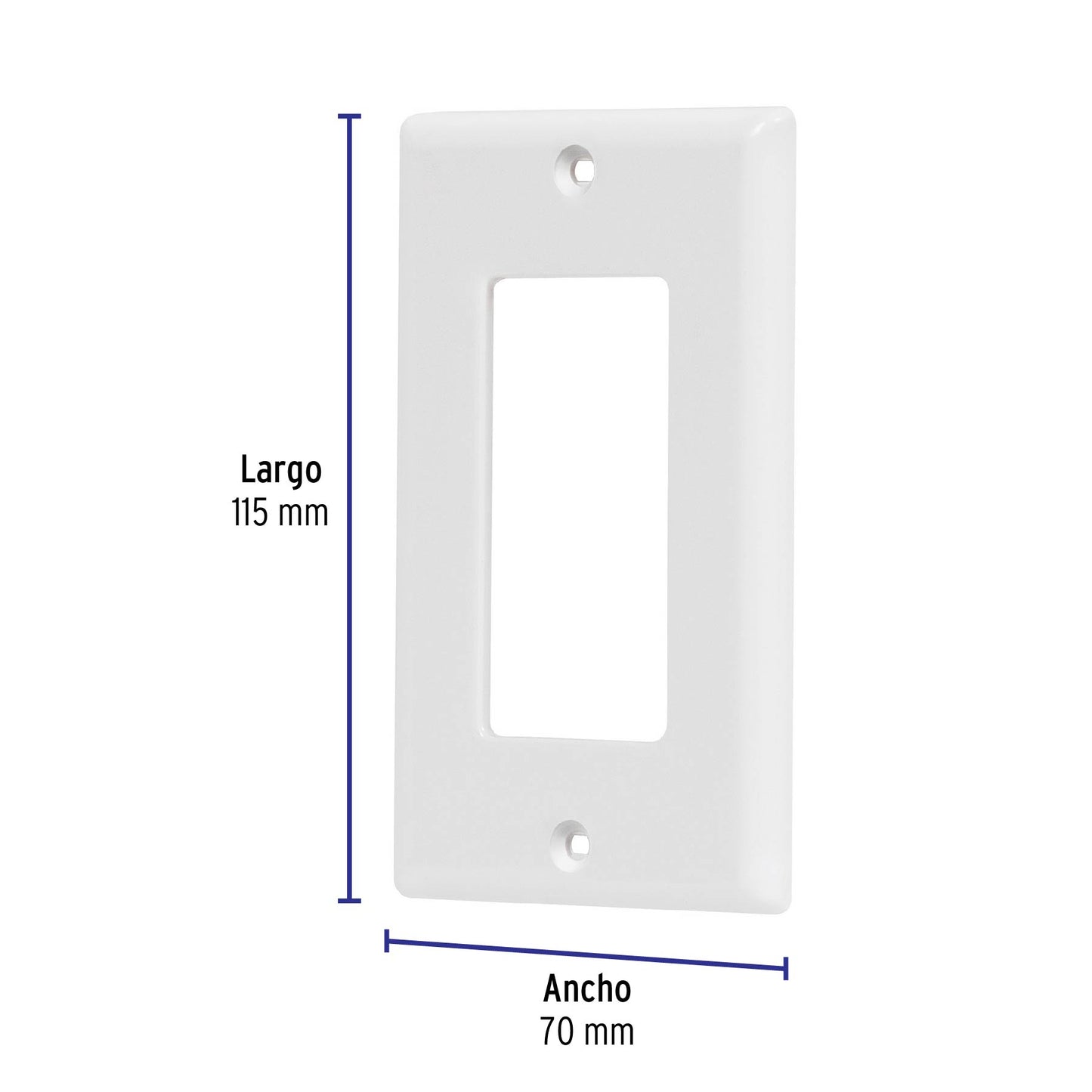 Placa 1 ventana, de policarbonato, línea Classic, Volteck PPSE-CL 46418 MM00