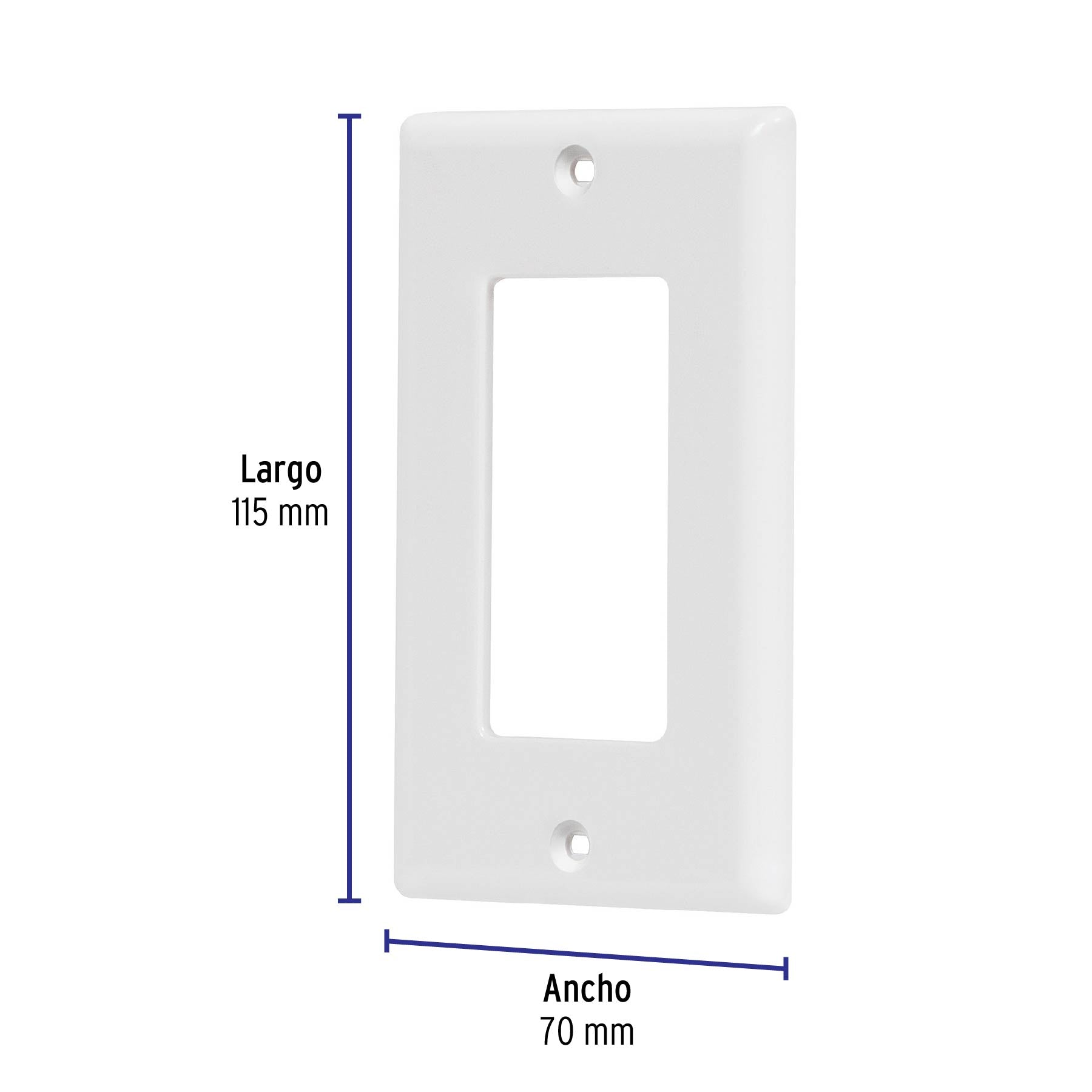 Placa 1 ventana, de policarbonato, línea Classic, Volteck PPSE-CL 46418 MM00