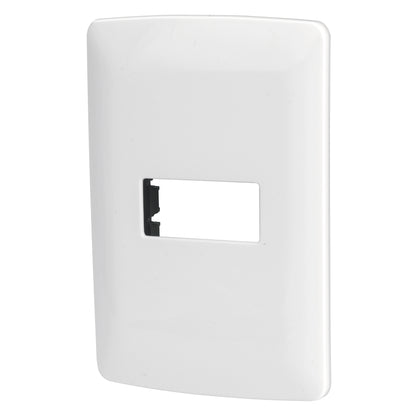 Placa 1 módulo de ABS, línea Italiana, color blanco, Volteck PPSE-IB 48134 MM00