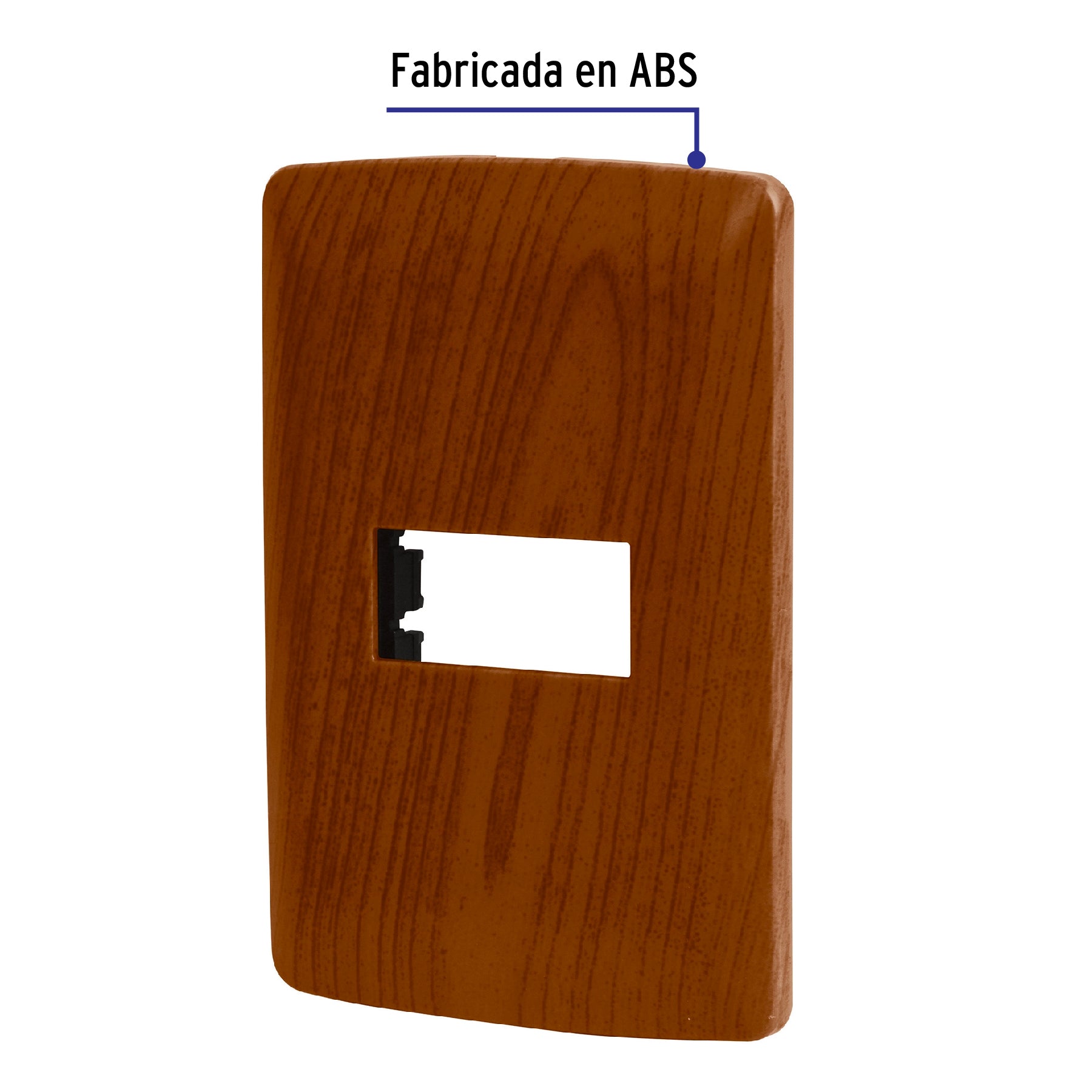 Placa 1 módulo de ABS, línea Italiana, acabado madera PPSE-IM 46392 MM00