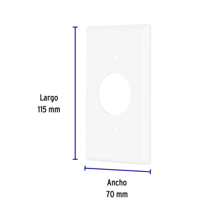 Placa de ABS para contacto redondo, Standard, blanco PPSE-SB 47725 MM00