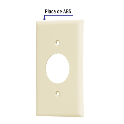 Placa de ABS para contacto redondo, Standard, marfil PPSE-S 46412 MM00