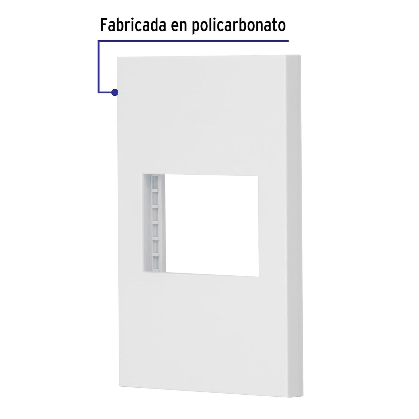 Placa 1 ventana, 1.5 módulos, línea Española, color blanco PPSE15-EB 47044 MM00