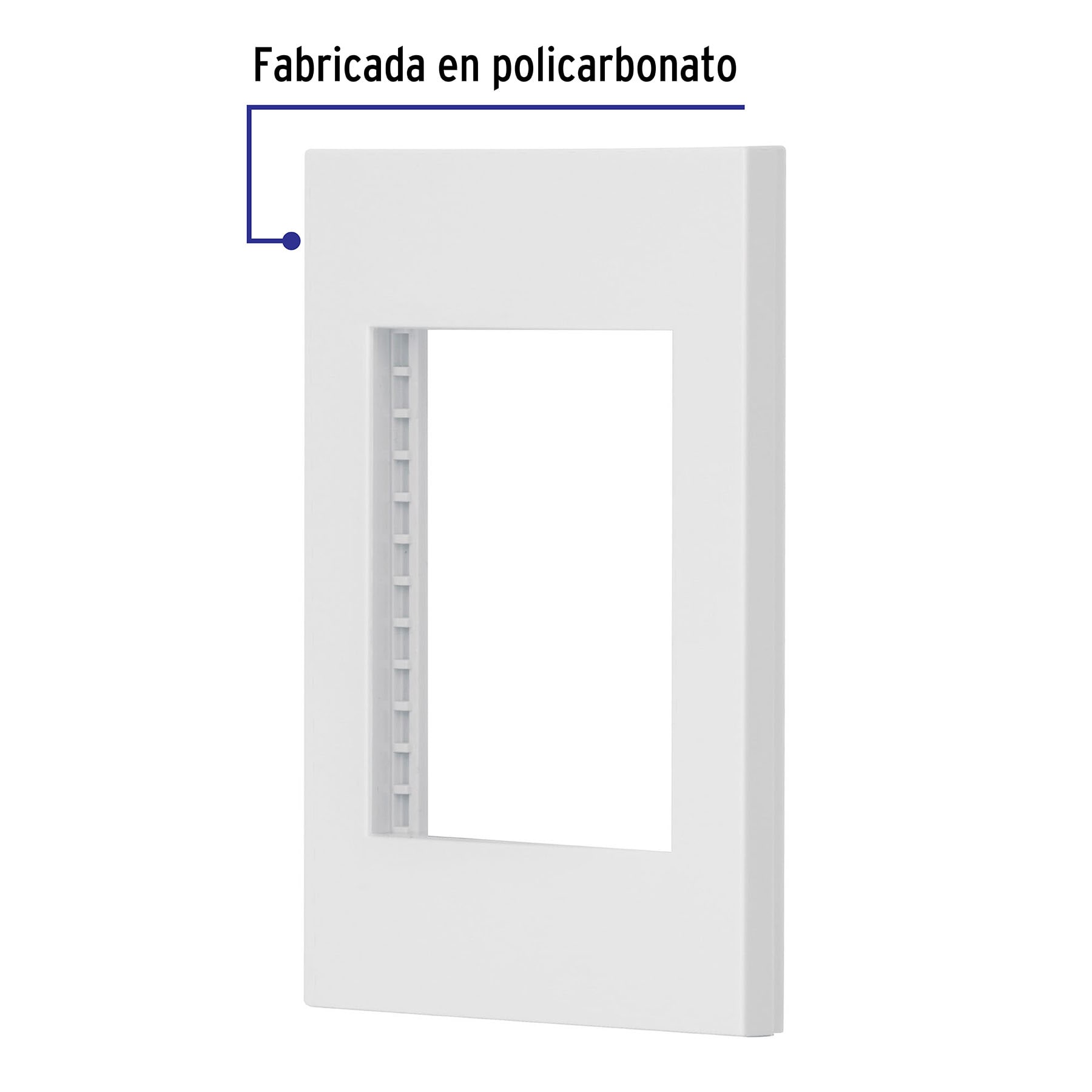 Placa 1 ventana, 3 módulos, línea Española, color blanco PPTR-EB 47043 MM00