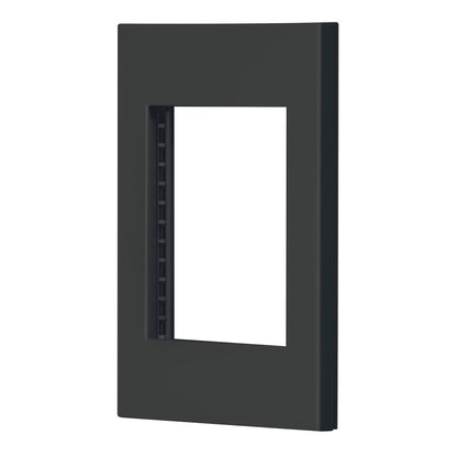 Placa 1 ventana, 3 módulos, línea Española, color negro PPTR-EN 47983 MM00