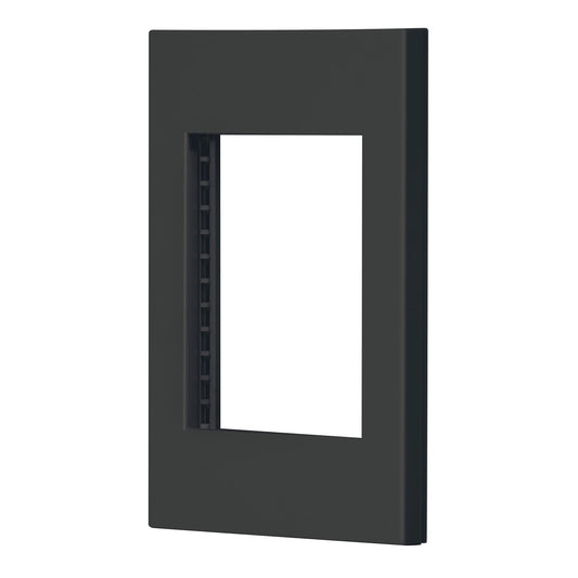 Placa 1 ventana, 3 módulos, línea Española, color negro PPTR-EN 47983 MM00