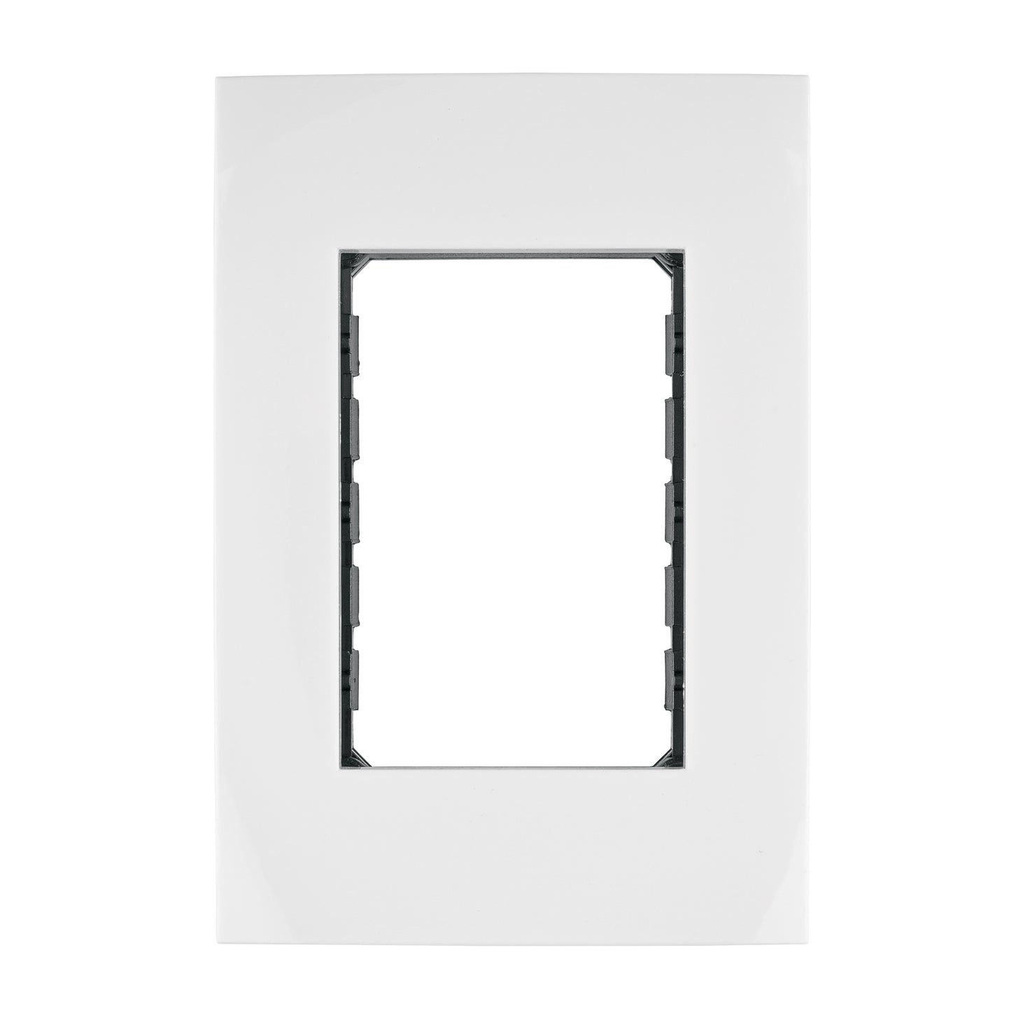 Placa 3 módulos de ABS, línea Oslo, color blanco, Volteck PPTR-OB 48305 MM00