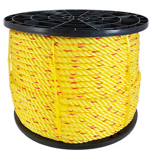 SOGA DE POLIPROPILENO DE 5/8" (16 MM), COLOR AMARILLO/ROJO, ROLLO CON 26KG