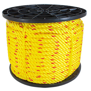 SOGA DE POLIPROPILENO DE 3/4" (19 MM), COLOR AMARILLO/ROJO, ROLLO CON 26KG