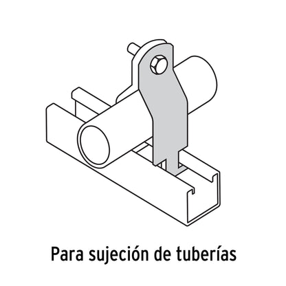 Abrazadera para unicanal de 1 1/4', Volteck PU-114A 46425 MM0