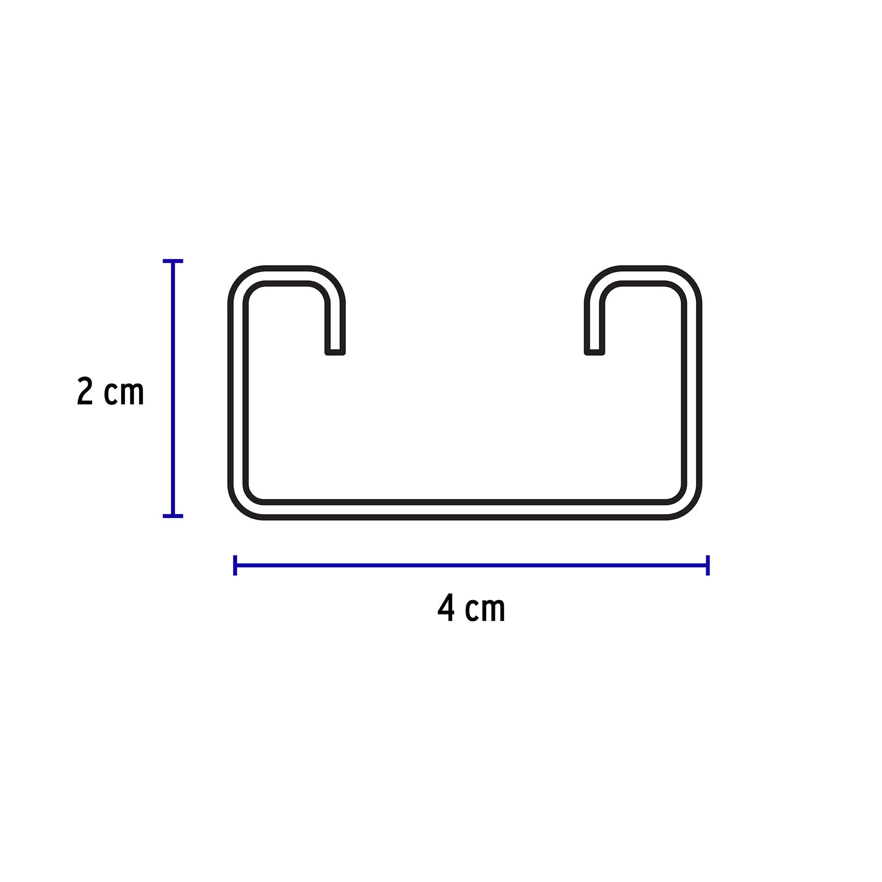 Perfil unicanal perforado de 3 m, 4 x 2 cm, cal. 14, Volteck PU-142P 47765 MM1