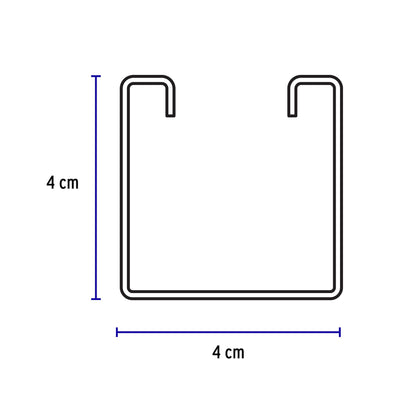 Perfil unicanal perforado de 3 m, 4 x 4 cm, cal. 14, Volteck PU-144P 47766 MM1