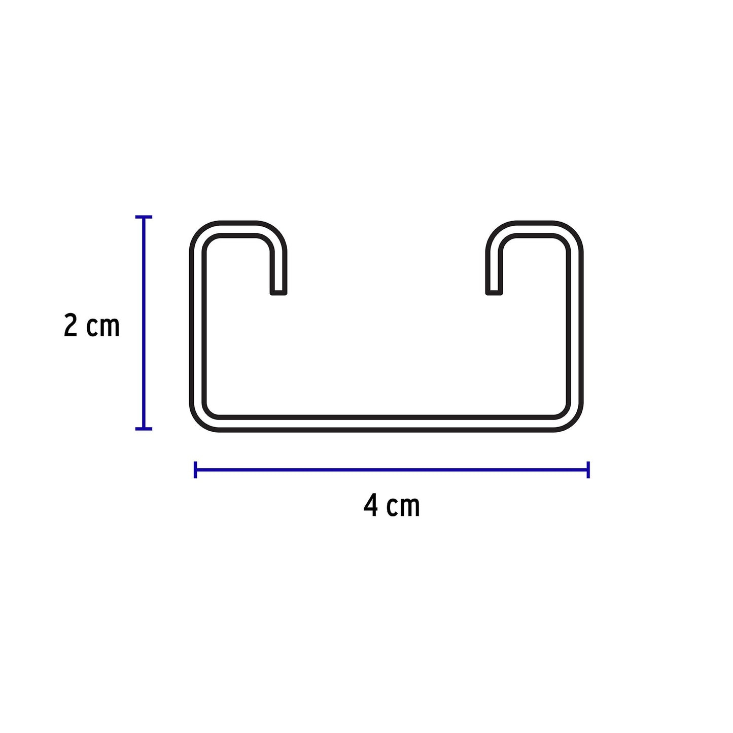 Perfil unicanal perforado de 3 m, 4 x 2 cm, cal. 16, Volteck PU-162P 47761 MM1