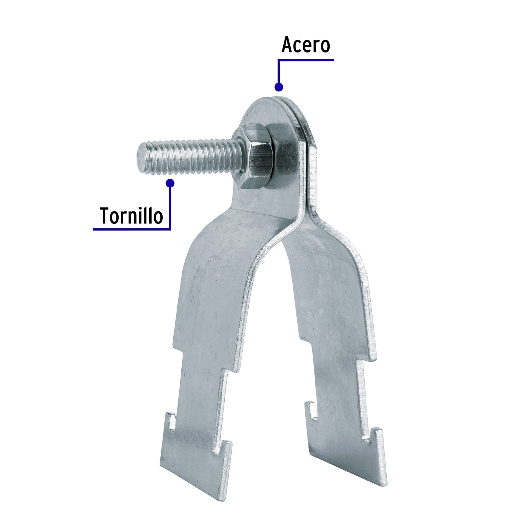 Abrazadera para unicanal 1', Volteck PU-1A 47490 MM1