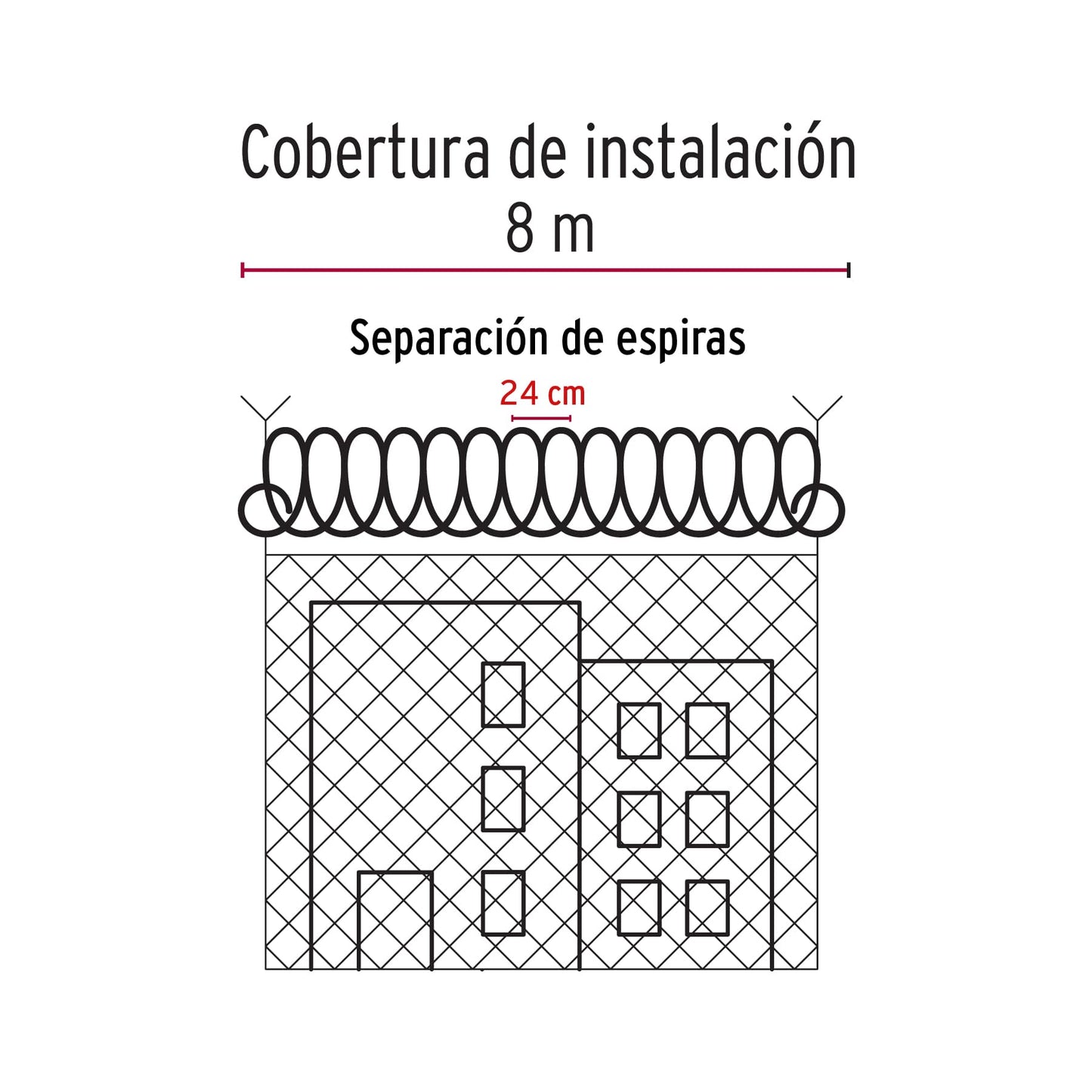 Rollo de púa concertina alta seguridad, 45 cm diámetro PUCO-A45 44920 MM1