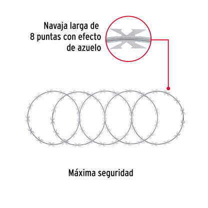 Rollo de púa concertina máxima seguridad, 45 cm diámetro PUCO-M45 44921 MM1