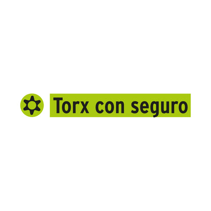 Estuche con 5 puntas torx T10 con seguro largo 1', Expert PUDE-6110 12263 MM00