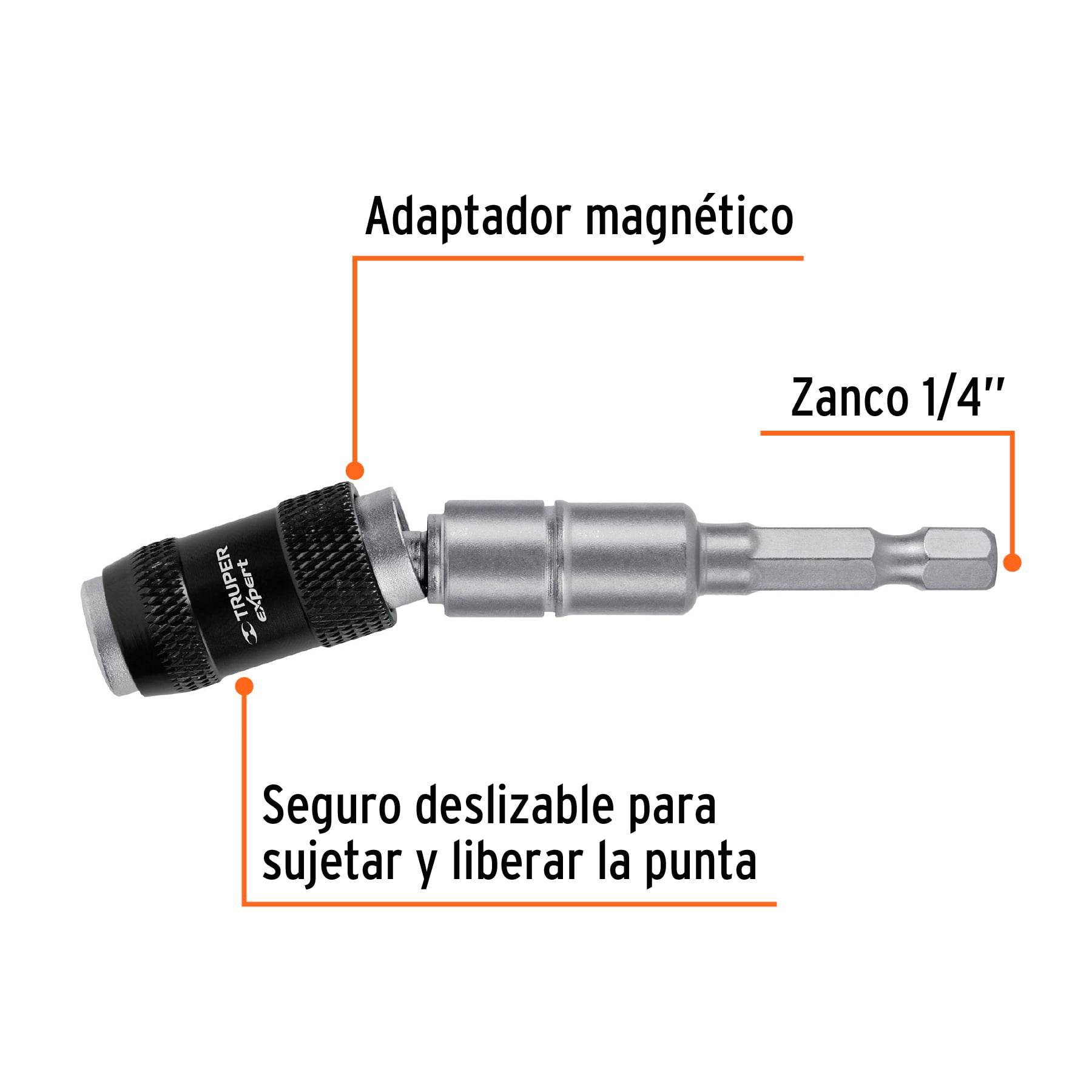 Adaptador articulado de 120 mm magnético para puntas, Expert PUDE-90120 101965 MM00