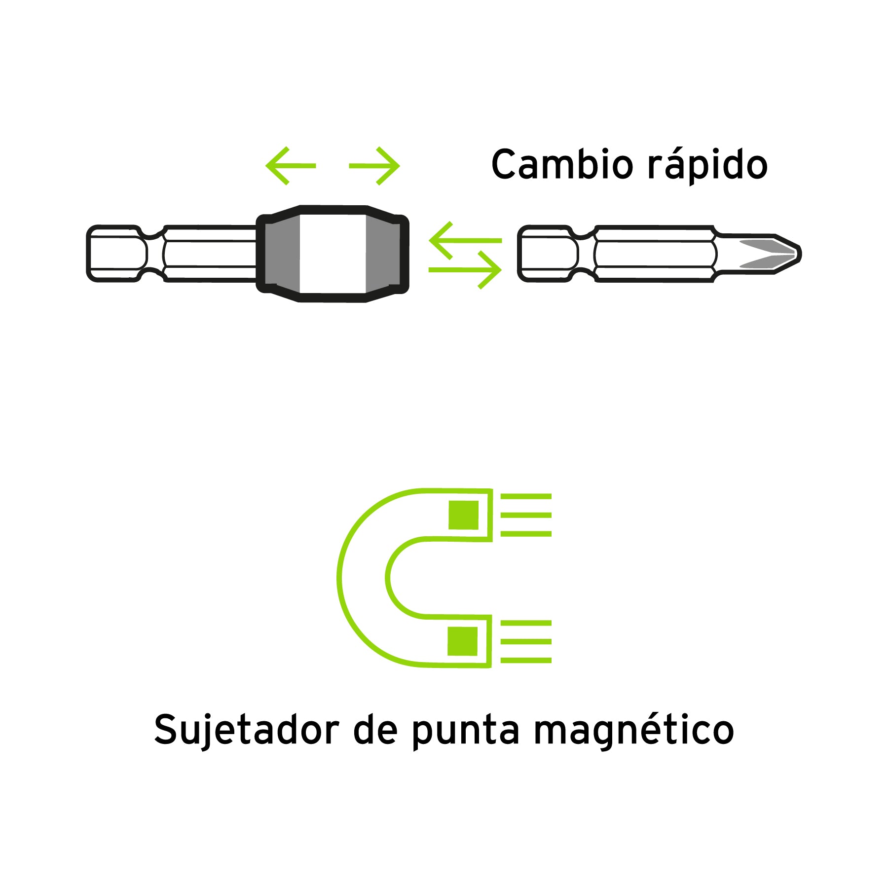 Adaptador de 75 mm magnético para puntas, Expert PUDE-9075 11873 MM00