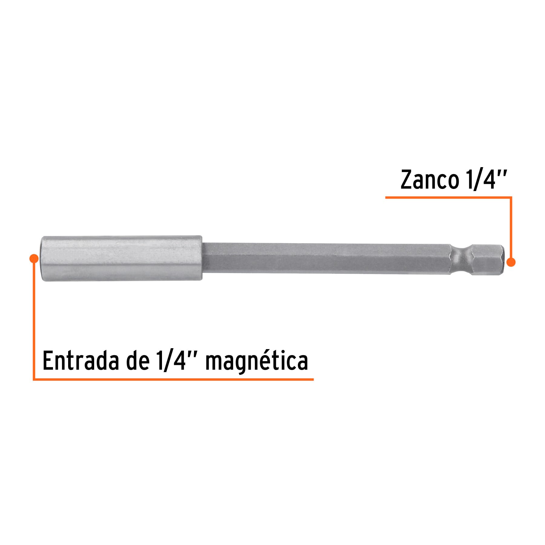 Estuche con 5 extensiones de 100 mm magnéticas, Expert PUDE-9100 11871 MM00