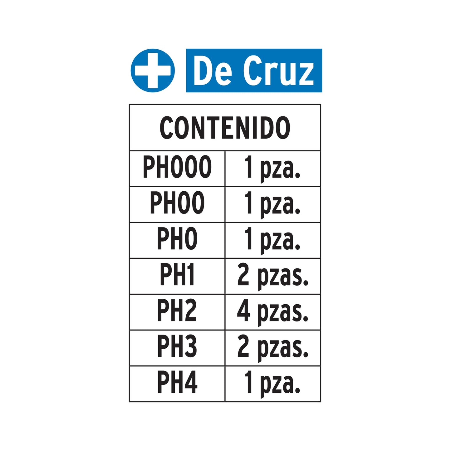 Juego de 12 puntas de cruz combinadas largo 2', Expert PUN-12PH2 101674 MM00