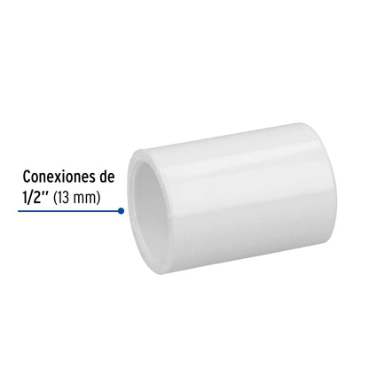 Cople de PVC cédula 40 de 1/2', Foset PVC-261 45417 MM00